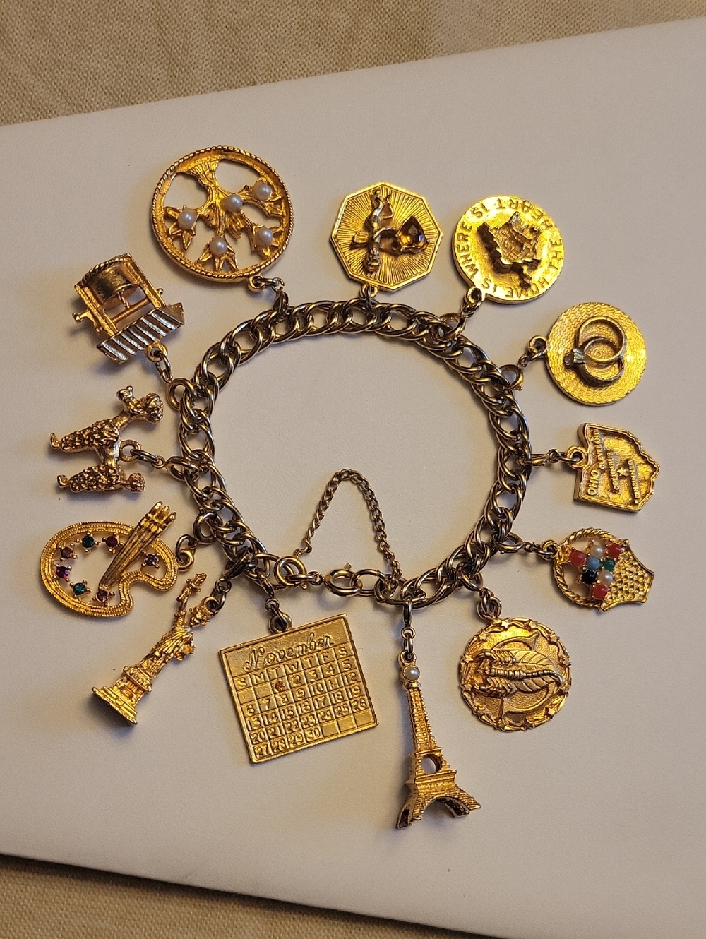 Vintage Charm Bracelet Loaded